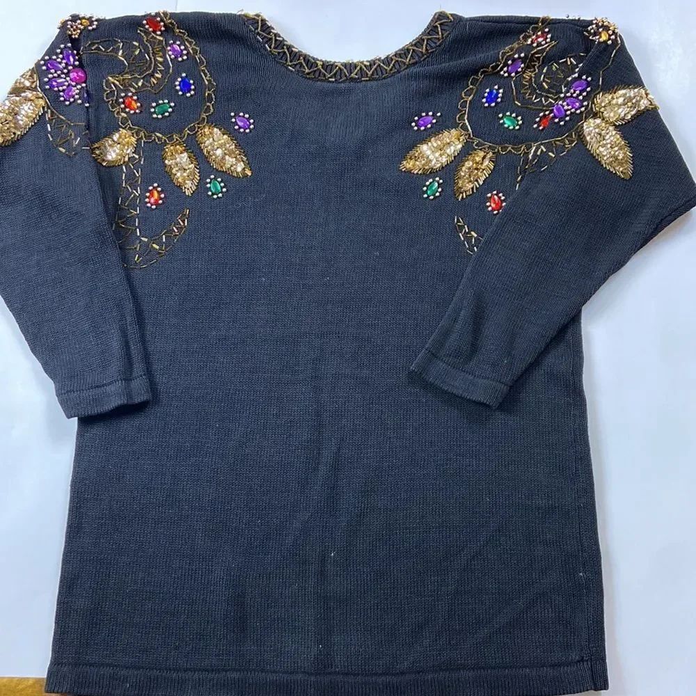 Vintage Bonnie Evans Christmas Woman Sweater Size S